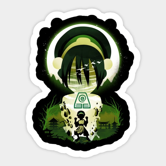 Earthbender Sticker by DANDINGEROZZ